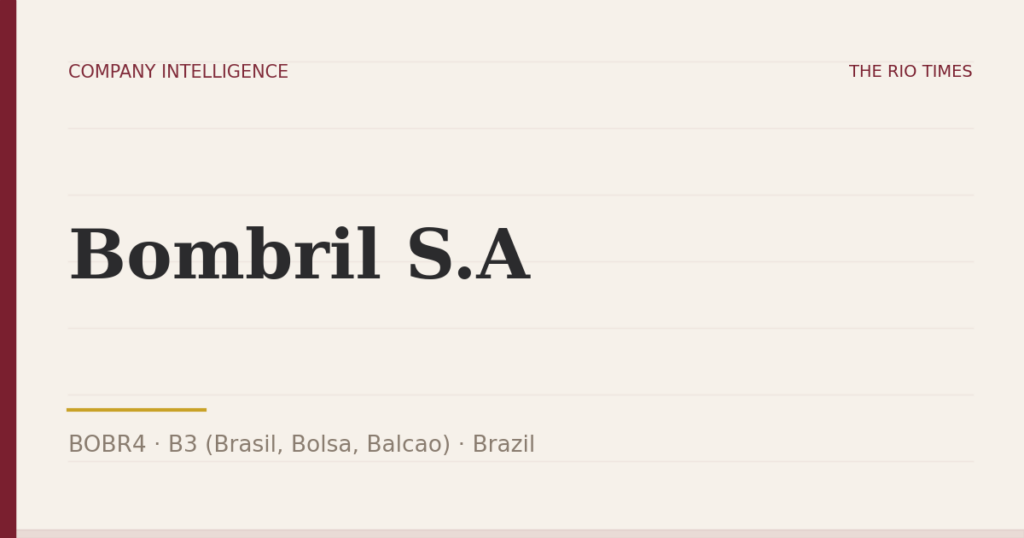Bombril S.A (BOBR4), listed on B3 (Brasil, Bolsa, Balcao), Brazil