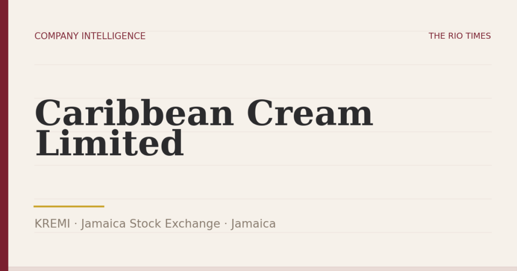 Caribbean Cream Limited (KREMI), listed on Jamaica Stock Exchange, Jamaica