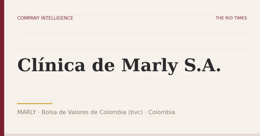 Clínica de Marly S.A. (MARLY), listed on Bolsa de Valores de Colombia (bvc), Colombia