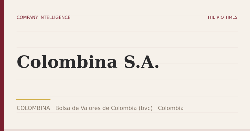Colombina S.A. (COLOMBINA), listed on Bolsa de Valores de Colombia (bvc), Colombia