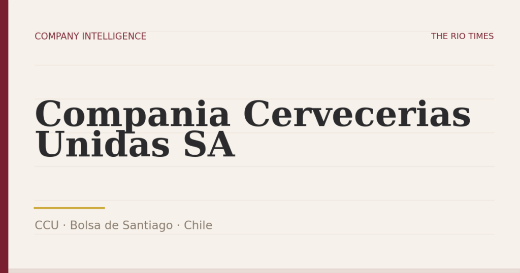 Compania Cervecerias Unidas SA (CCU), listed on Bolsa de Santiago, Chile