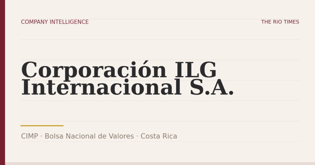 Corporación ILG Internacional S.A. (CIMP), listed on Bolsa Nacional de Valores, Costa Rica