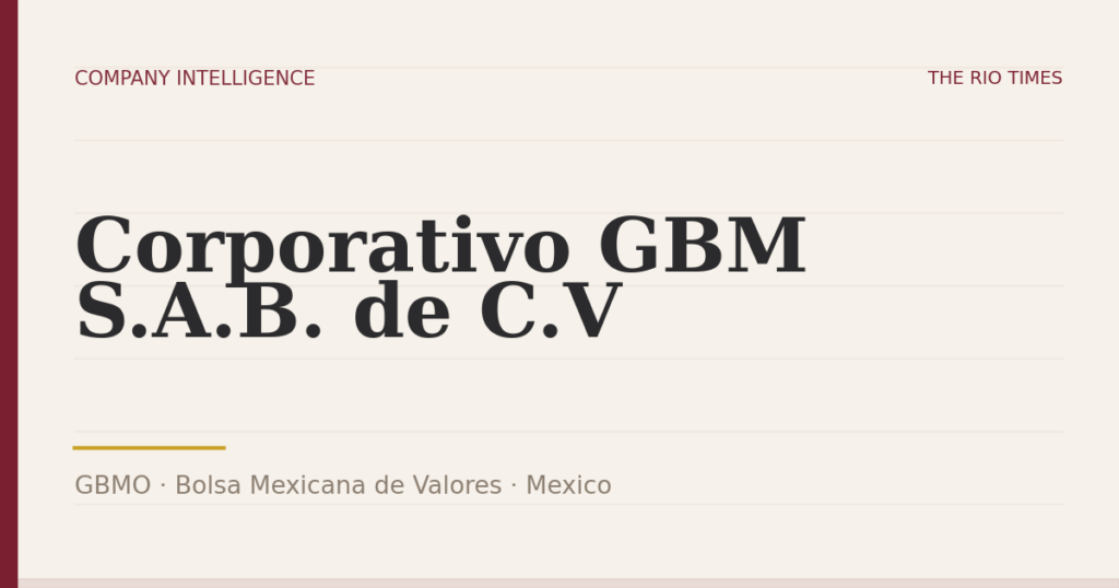 Corporativo GBM S.A.B. de C.V (GBMO), listed on Bolsa Mexicana de Valores, Mexico