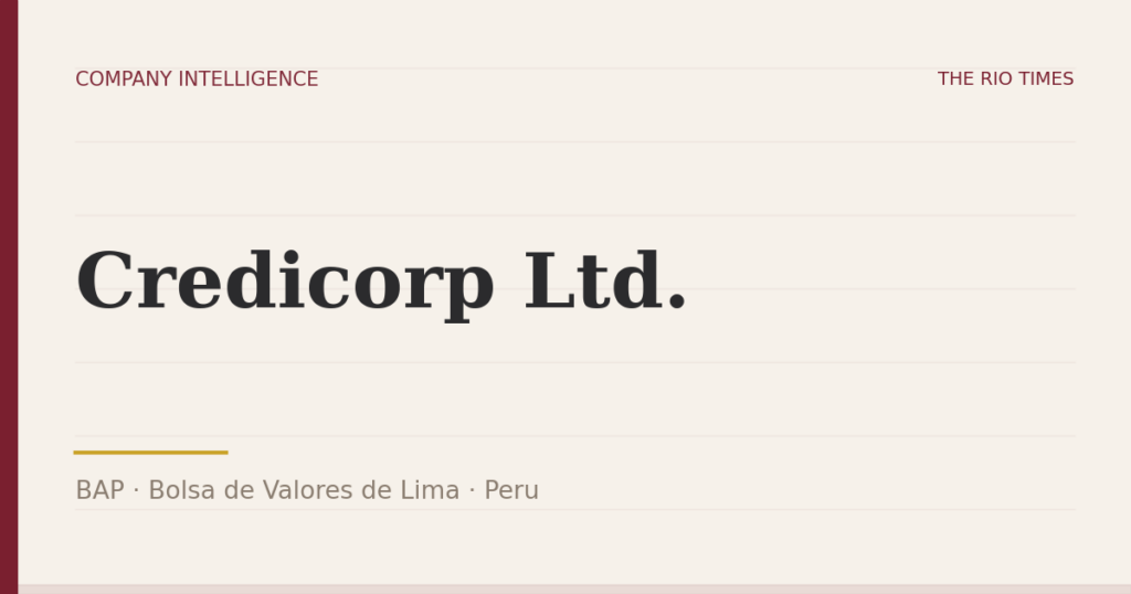 Credicorp Ltd. (BAP), listed on Bolsa de Valores de Lima, Peru