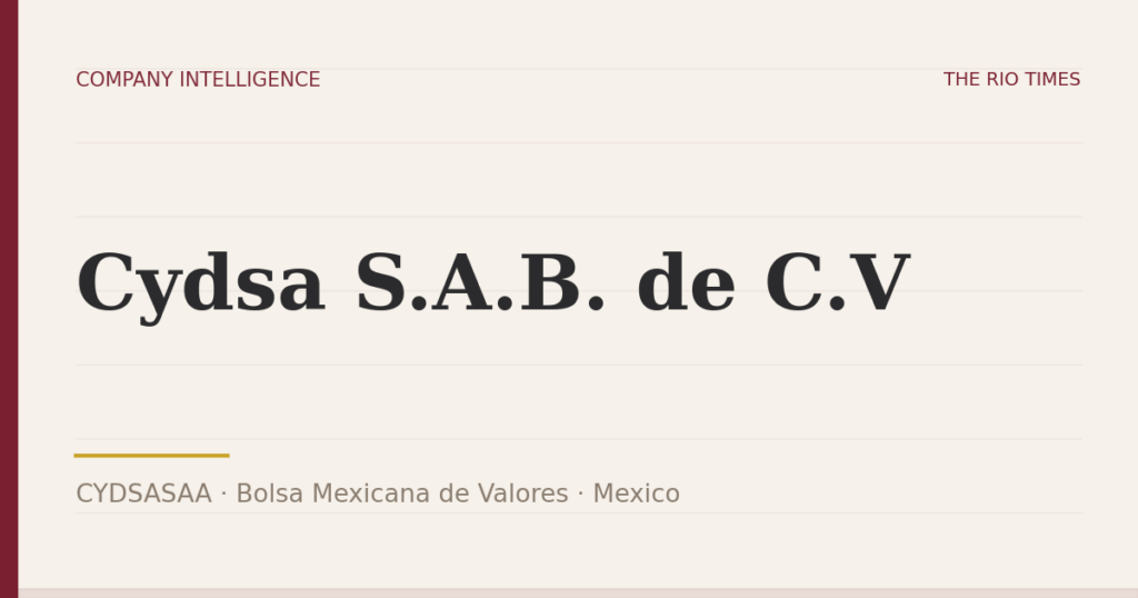 Cydsa S.A.B. de C.V (CYDSASAA), listed on Bolsa Mexicana de Valores, Mexico