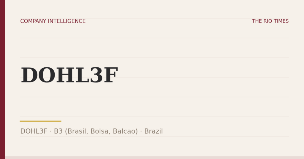 DOHL3F (DOHL3F), listed on B3 (Brasil, Bolsa, Balcao), Brazil