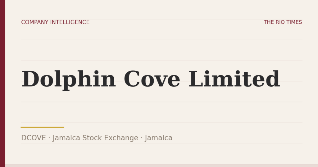 Dolphin Cove Limited (DCOVE), listed on Jamaica Stock Exchange, Jamaica