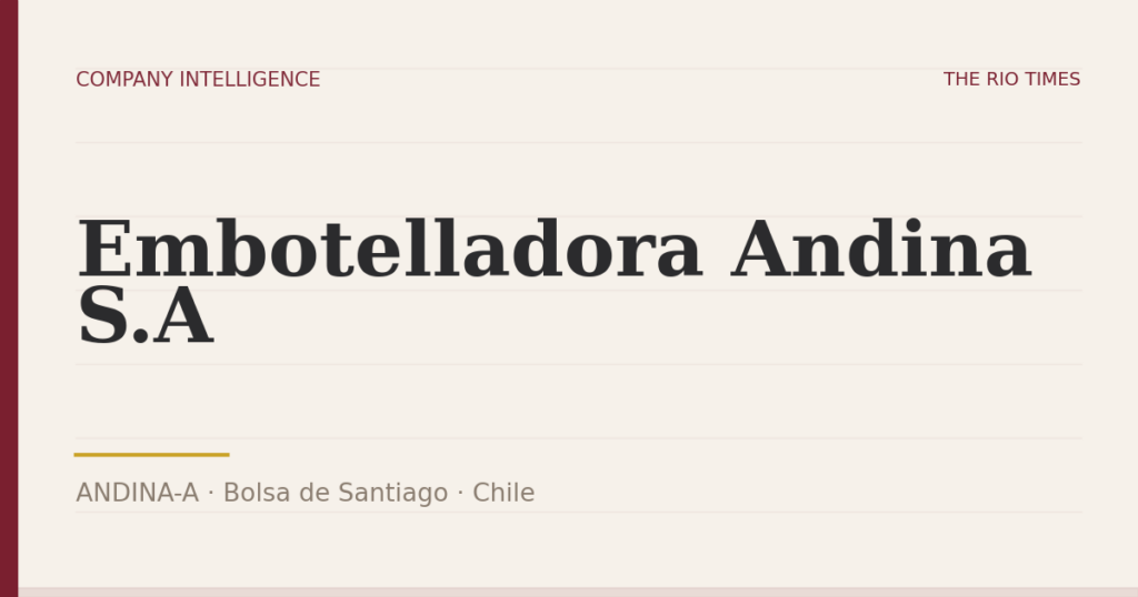 Embotelladora Andina S.A (ANDINA-A), listed on Bolsa de Santiago, Chile