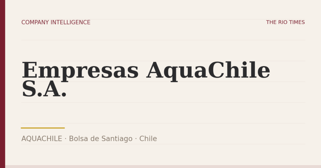 Empresas AquaChile S.A. (AQUACHILE), listed on Bolsa de Santiago, Chile
