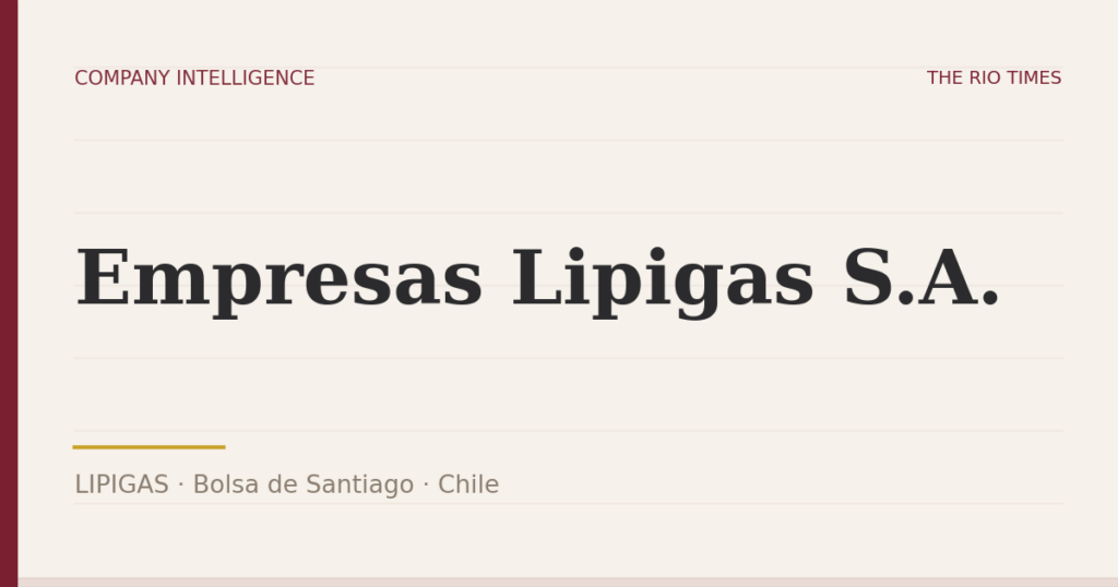 Empresas Lipigas S.A. (LIPIGAS), listed on Bolsa de Santiago, Chile