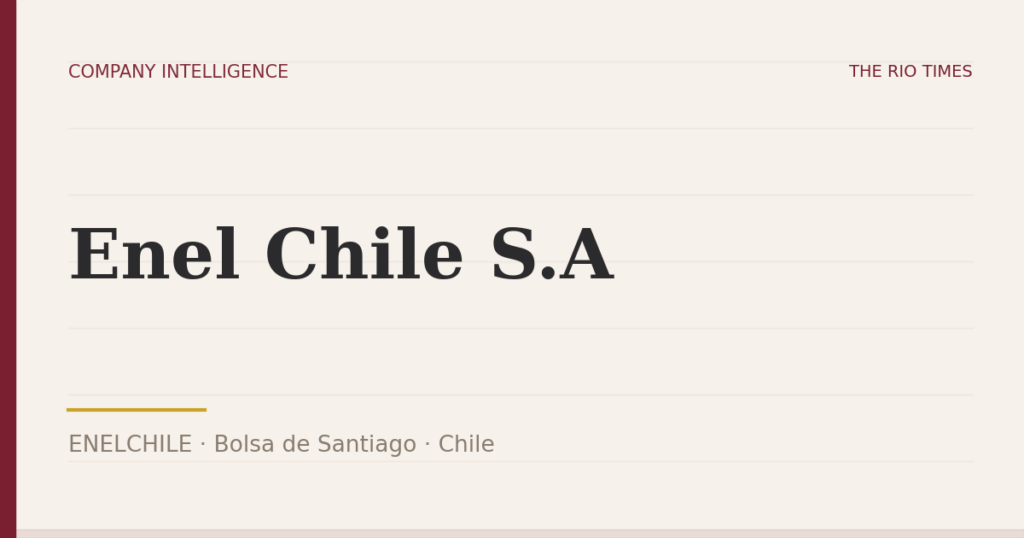 Enel Chile S.A (ENELCHILE), listed on Bolsa de Santiago, Chile