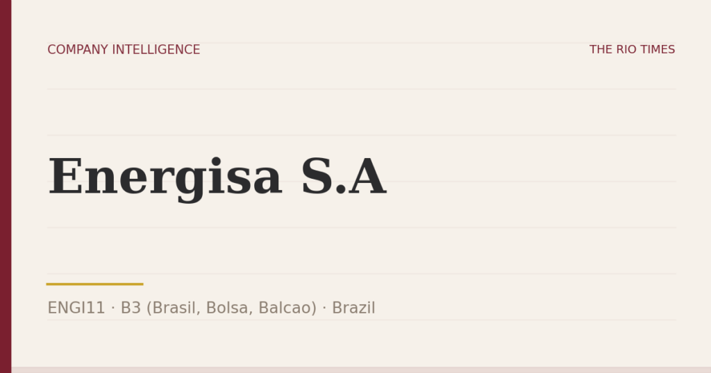 Energisa S.A (ENGI11), listed on B3 (Brasil, Bolsa, Balcao), Brazil