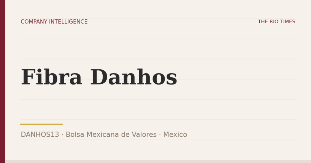 Fibra Danhos (DANHOS13), listed on Bolsa Mexicana de Valores, Mexico