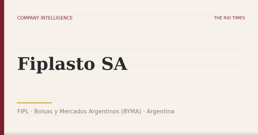 Fiplasto SA (FIPL), listed on Bolsas y Mercados Argentinos (BYMA), Argentina