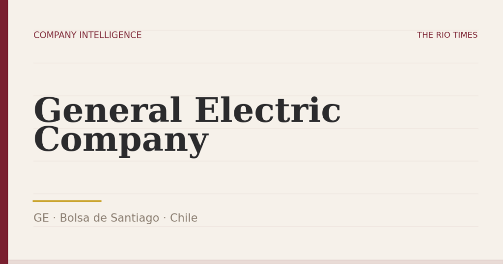 General Electric Company (GE), listed on Bolsa de Santiago, Chile
