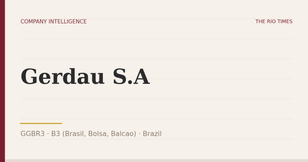 Gerdau S.A (GGBR3), listed on B3 (Brasil, Bolsa, Balcao), Brazil