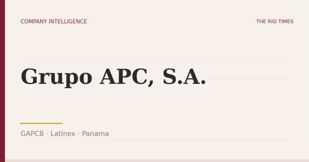 Grupo APC, S.A. (GAPCB), listed on Latinex, Panama