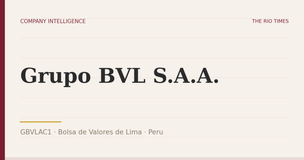 Grupo BVL S.A.A. (GBVLAC1), listed on Bolsa de Valores de Lima, Peru