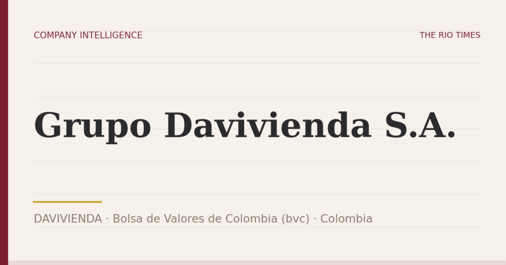 Grupo Davivienda S.A. (DAVIVIENDA), listed on Bolsa de Valores de Colombia (bvc), Colombia