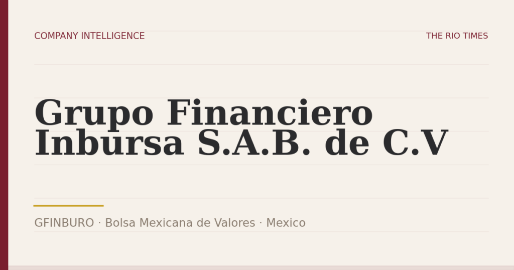 Grupo Financiero Inbursa S.A.B. de C.V (GFINBURO), listed on Bolsa Mexicana de Valores, Mexico