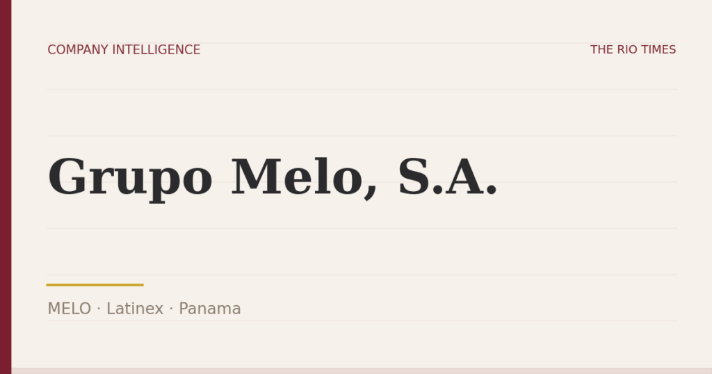 Grupo Melo, S.A. (MELO), listed on Latinex, Panama