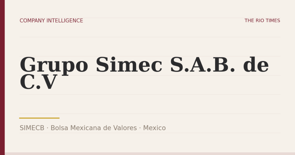 Grupo Simec S.A.B. de C.V (SIMECB), listed on Bolsa Mexicana de Valores, Mexico
