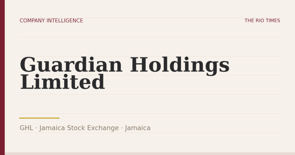 Guardian Holdings Limited (GHL), listed on Jamaica Stock Exchange, Jamaica