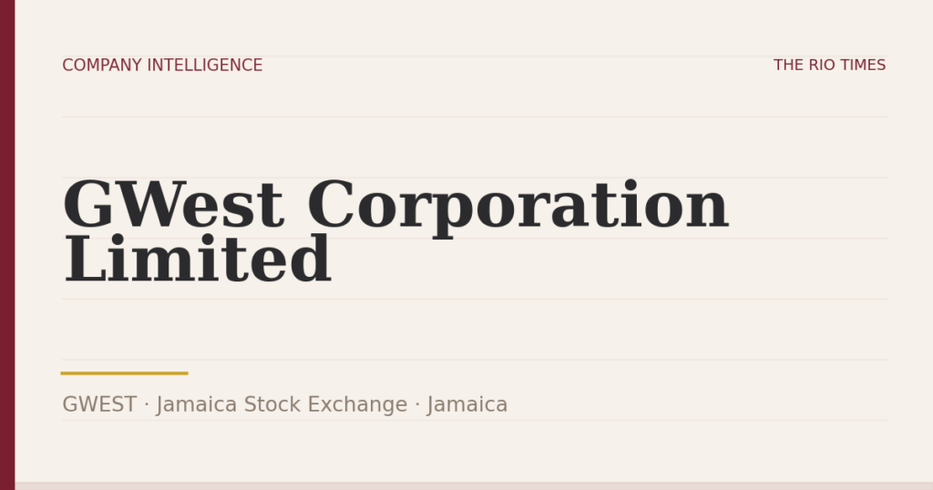 GWest Corporation Limited (GWEST), listed on Jamaica Stock Exchange, Jamaica