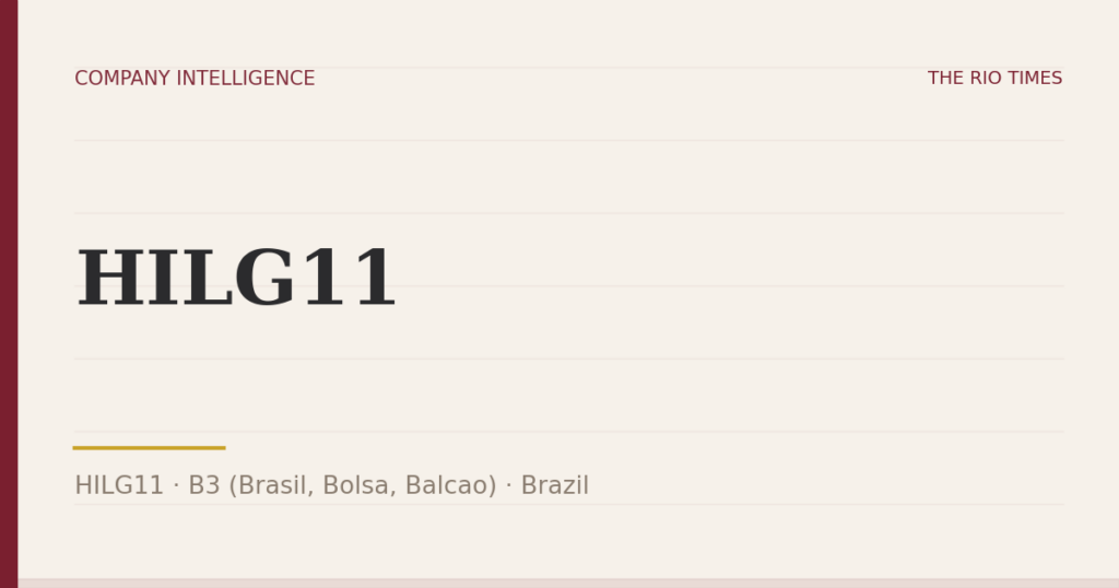 HILG11 (HILG11), listed on B3 (Brasil, Bolsa, Balcao), Brazil