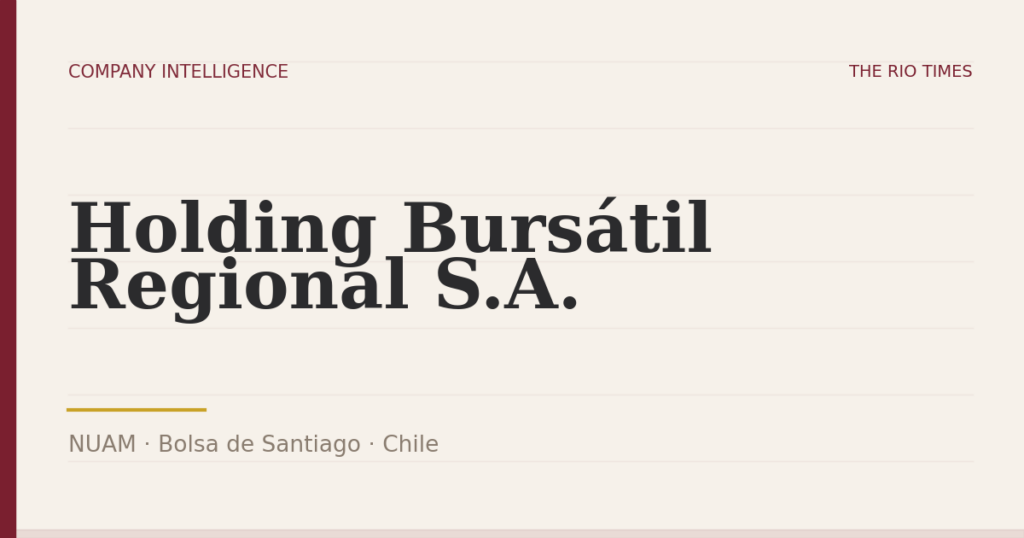 Holding Bursátil Regional S.A. (NUAM), listed on Bolsa de Santiago, Chile