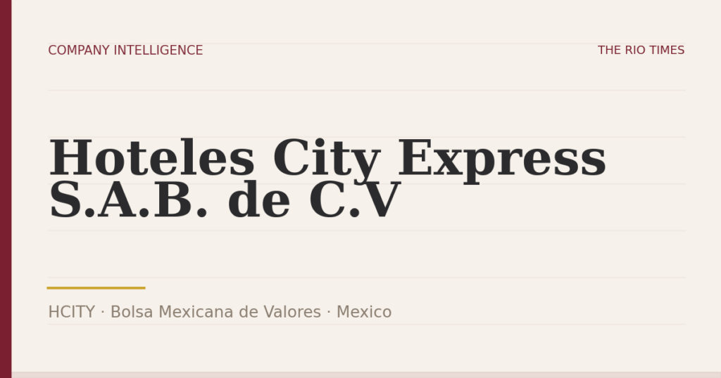 Hoteles City Express S.A.B. de C.V (HCITY), listed on Bolsa Mexicana de Valores, Mexico