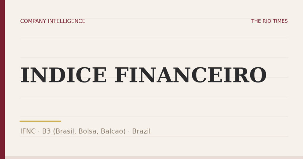 INDICE FINANCEIRO (IFNC), listed on B3 (Brasil, Bolsa, Balcao), Brazil