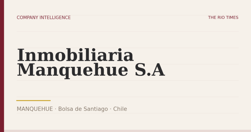 Inmobiliaria Manquehue S.A (MANQUEHUE), listed on Bolsa de Santiago, Chile