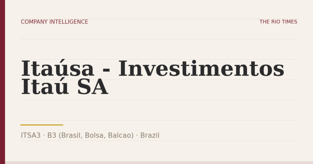 Itaúsa - Investimentos Itaú SA (ITSA3), listed on B3 (Brasil, Bolsa, Balcao), Brazil