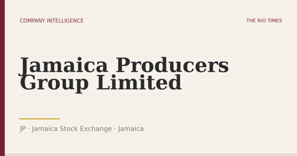 Jamaica Producers Group Limited (JP), listed on Jamaica Stock Exchange, Jamaica