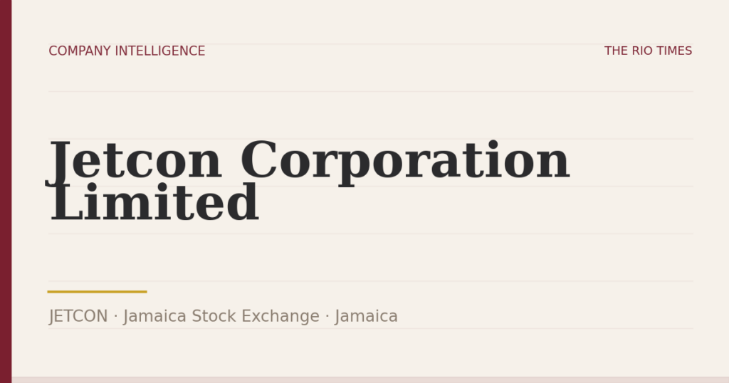 Jetcon Corporation Limited (JETCON), listed on Jamaica Stock Exchange, Jamaica
