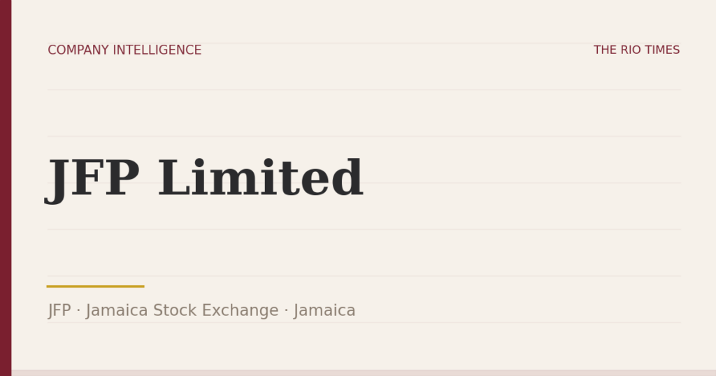 JFP Limited (JFP), listed on Jamaica Stock Exchange, Jamaica