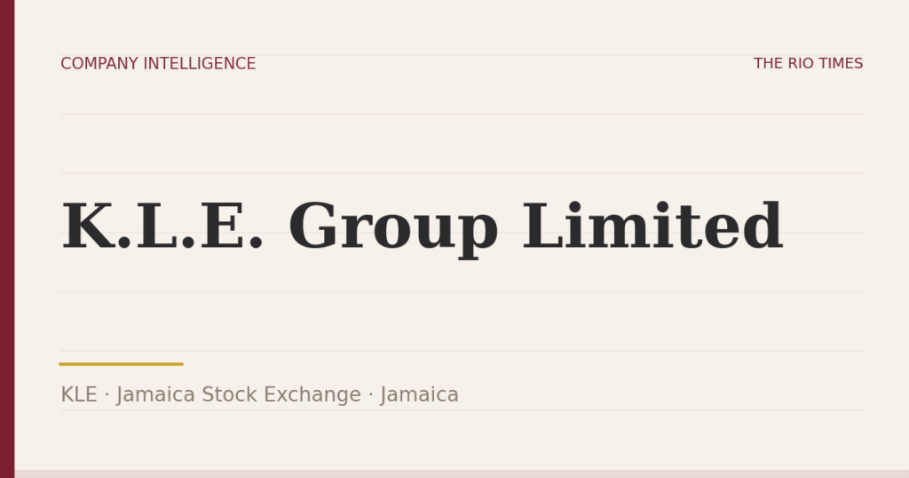 K.L.E. Group Limited (KLE), listed on Jamaica Stock Exchange, Jamaica