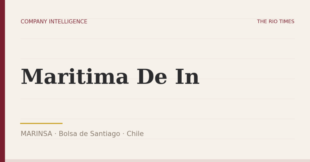 Maritima De In (MARINSA), listed on Bolsa de Santiago, Chile