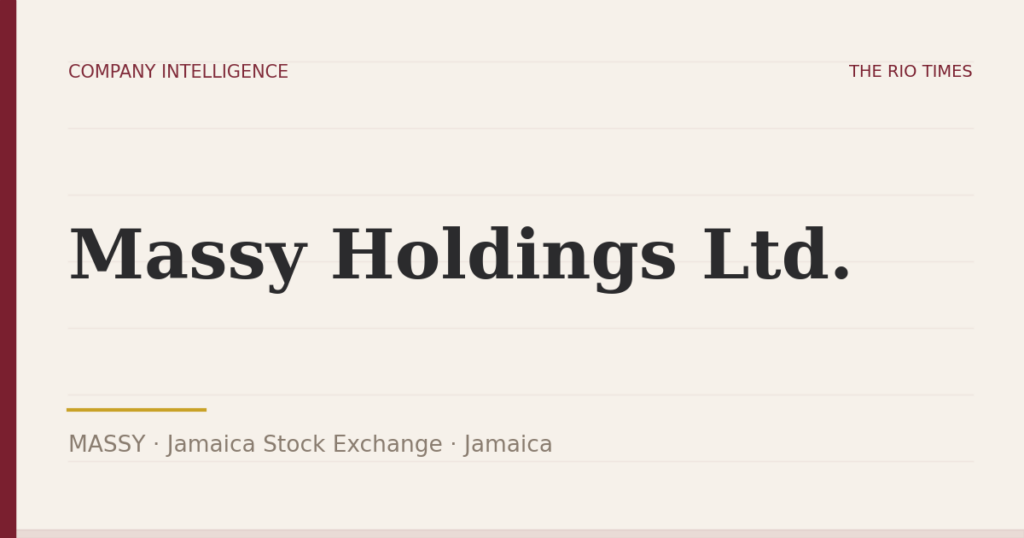 Massy Holdings Ltd. (MASSY), listed on Jamaica Stock Exchange, Jamaica