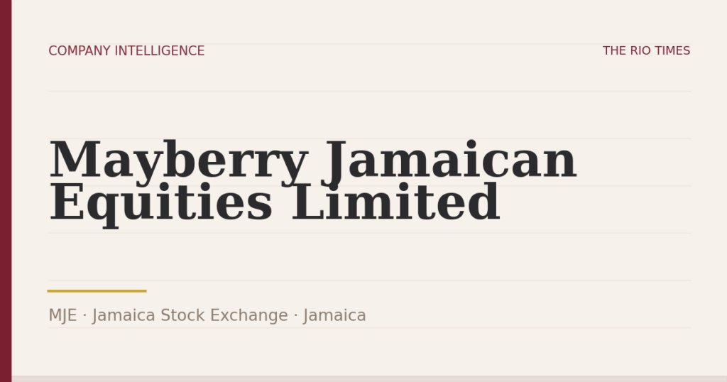 Mayberry Jamaican Equities Limited (MJE), listed on Jamaica Stock Exchange, Jamaica