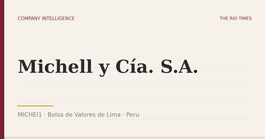 Michell y Cía. S.A. (MICHEI1), listed on Bolsa de Valores de Lima, Peru