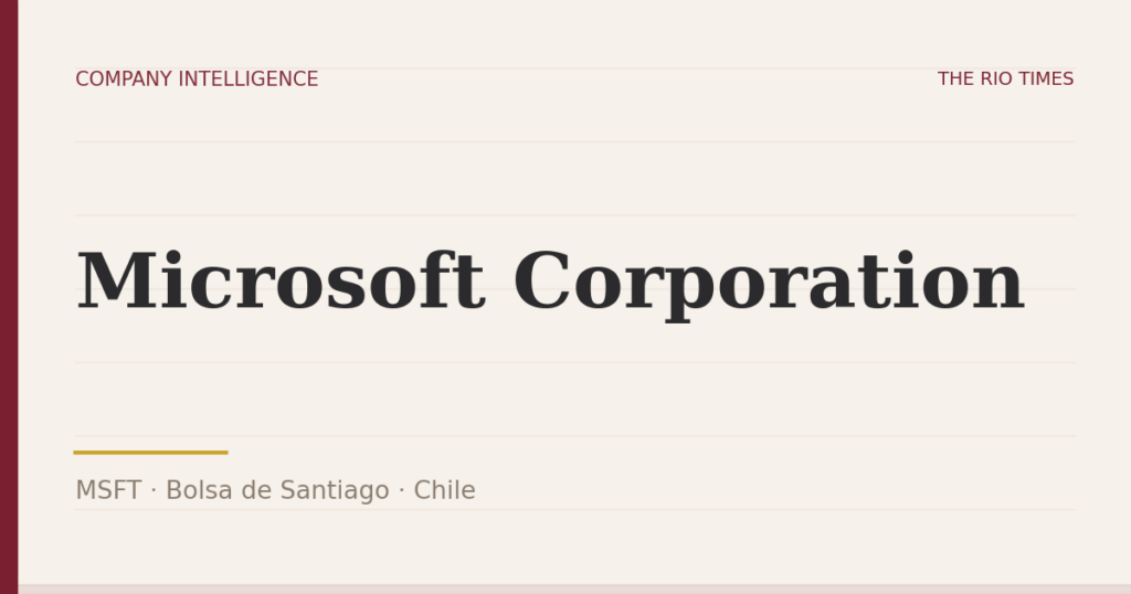 Microsoft Corporation (MSFT), listed on Bolsa de Santiago, Chile