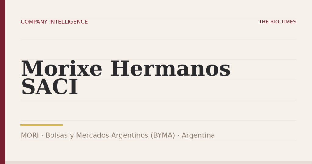 Morixe Hermanos SACI (MORI), listed on Bolsas y Mercados Argentinos (BYMA), Argentina