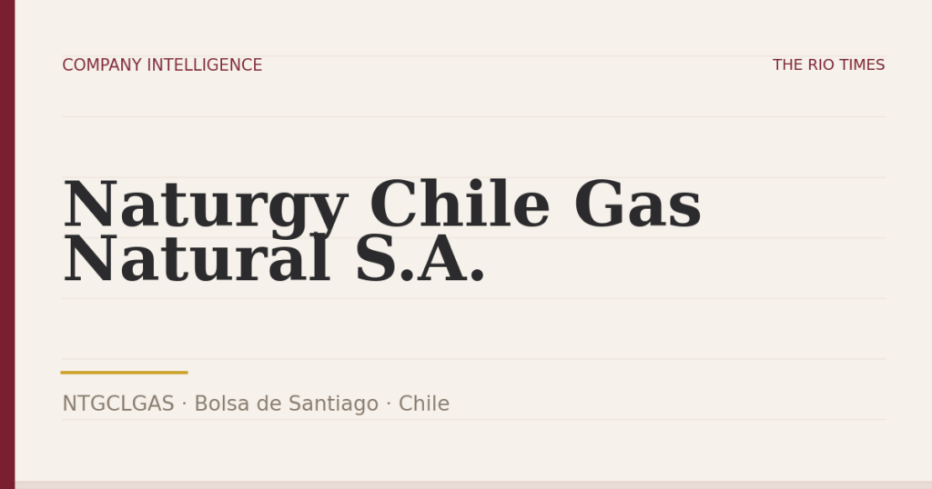 Naturgy Chile Gas Natural S.A. (NTGCLGAS), listed on Bolsa de Santiago, Chile