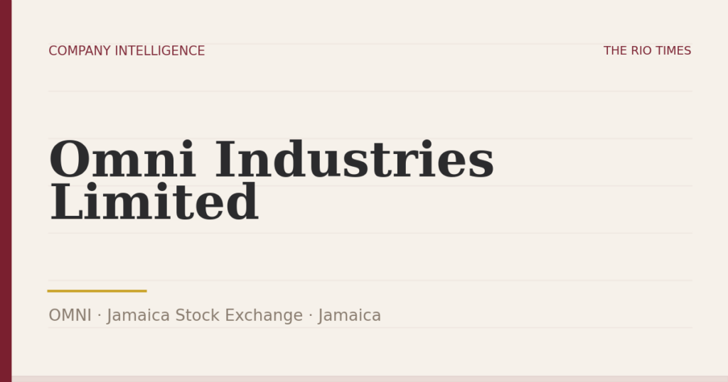 Omni Industries Limited (OMNI), listed on Jamaica Stock Exchange, Jamaica