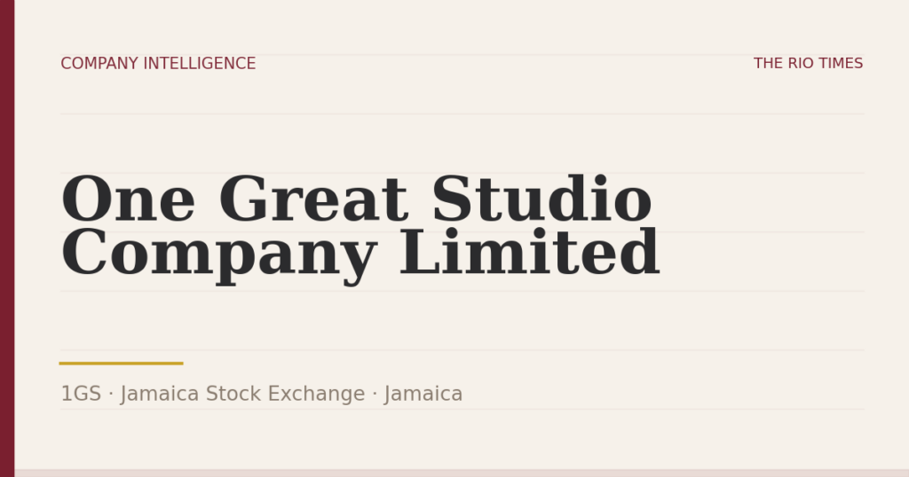 One Great Studio Company Limited (1GS), listed on Jamaica Stock Exchange, Jamaica