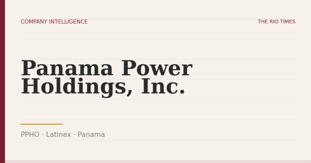 Panama Power Holdings, Inc. (PPHO), listed on Latinex, Panama