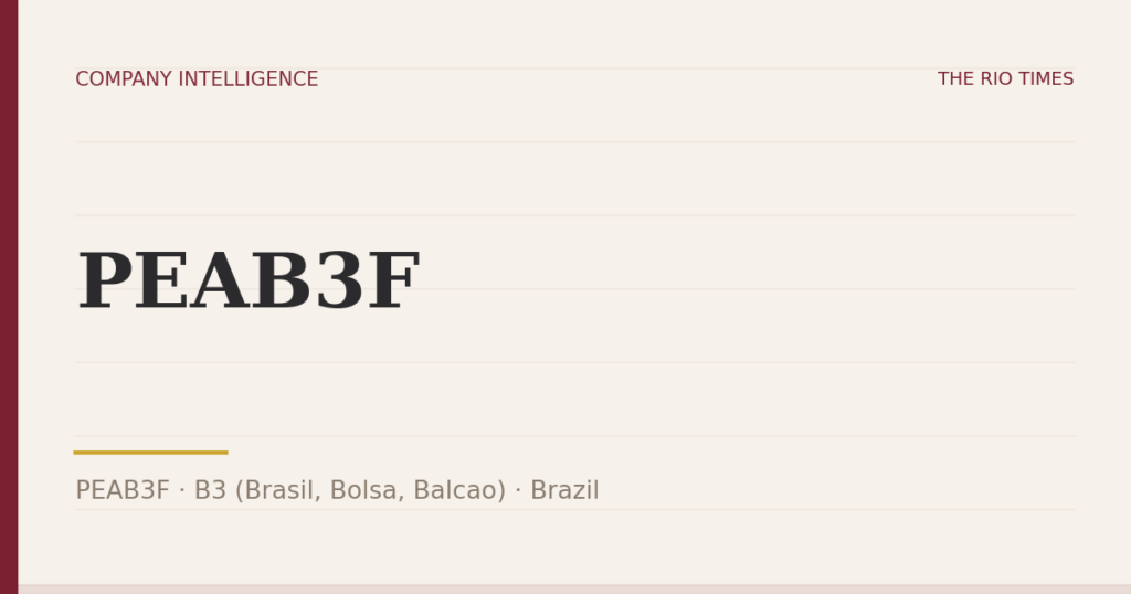 PEAB3F (PEAB3F), listed on B3 (Brasil, Bolsa, Balcao), Brazil