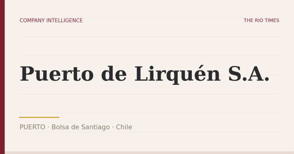 Puerto de Lirquén S.A. (PUERTO), listed on Bolsa de Santiago, Chile